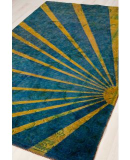 Patchwork Carpet Blue 186x280