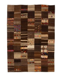 Patchwork Kilim Brown 213x300