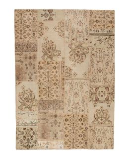 Patchwork Carpet Beige 213x301