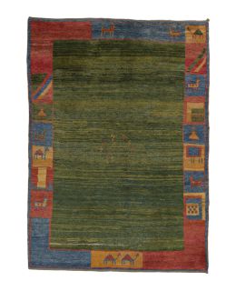 Persian Gabbeh Green 198x271
