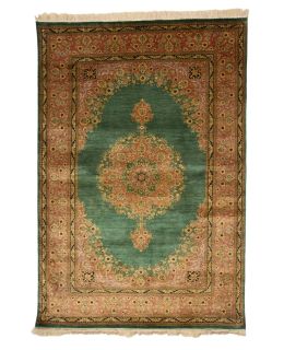 Bargi Mattor Ghom Silk Green 98x144 ba_229998.jpg