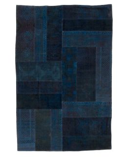 Patchwork Carpet Blue 204x310