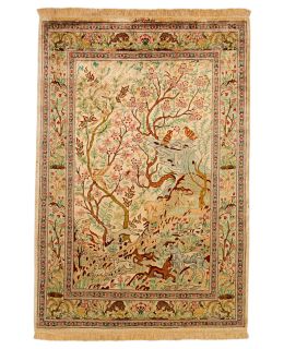 Ghom Silk Beige 132x194