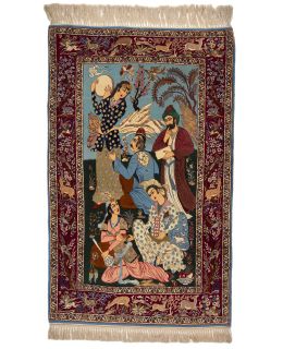 Bargi.se Isfahan Figural Multi 107x171 ull silke matta oriental ba_286254.jpg