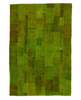 Patchwork Carpet Green 190x277