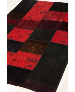 Patchwork Carpet Red 164x228