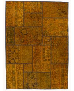 Patchwork Carpet Yellow 170x230