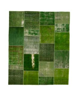 Patchwork Carpet Green 251x303