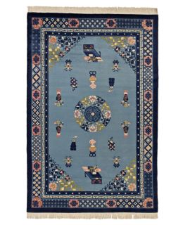 China Antique Finish Blue 183x274