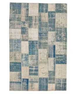 Patchwork Carpet Blue 240x366
