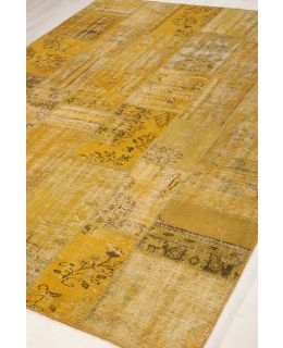 Patchwork Carpet Yellow 242x314