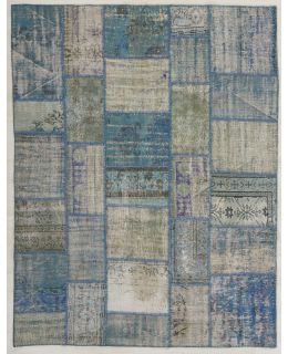 Patchwork Carpet Blue 198x258