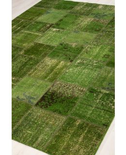 Patchwork Carpet Green 230x304