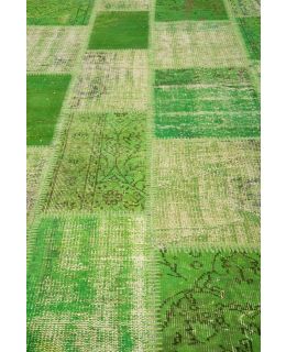 Patchwork Carpet Green 198x307