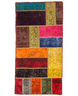 Patchwork Carpet Beige 63x121