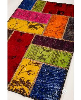 Patchwork Carpet Beige 63x97