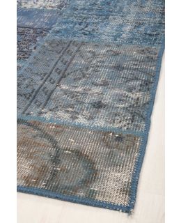 Patchwork Carpet Blue 140x200