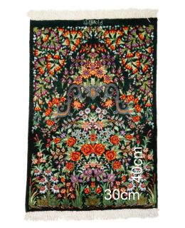 Ghom Silk Black 30x40