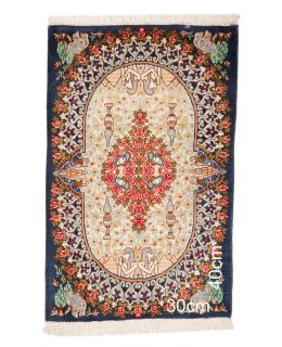 Ghom Silk Blue 30x40