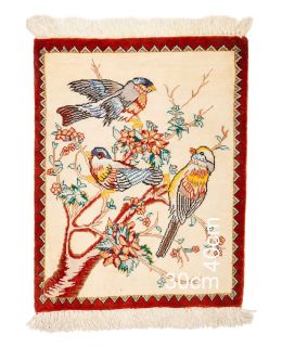 Ghom Silk White 30x40
