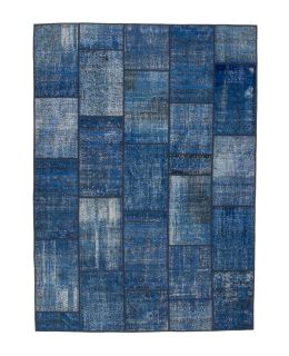 Patchwork Carpet Blue 252x348