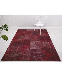 Patchwork Carpet Red 170x240