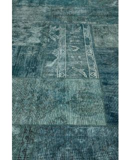 Patchwork Carpet Turquoise 223x383