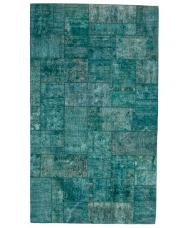 Patchwork Carpet Turquoise 220x379