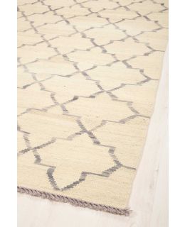 Kilim Moroccan Design White 148x205