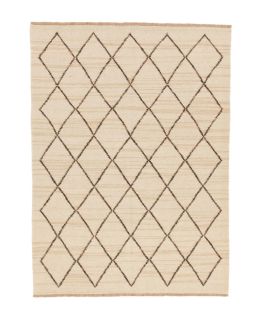 Kilim Moroccan Design White 147x201