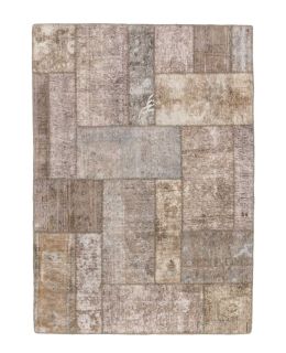 Patchwork Carpet Beige 146x206
