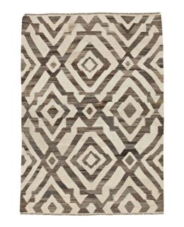 Kilim Moroccan Design White 140x200