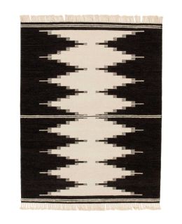 Kilim Modern Black & White 175x228