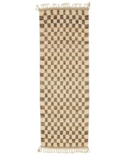 Bargi.se Berber Chess White & Brown 88x255 ull matta modern ba_452364.jpg
