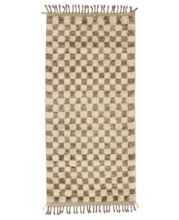 Bargi.se Berber Chess White & Brown 102x222 ull matta modern ba_452371.jpg