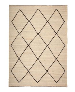 Kilim Moroccan Design White 145x199
