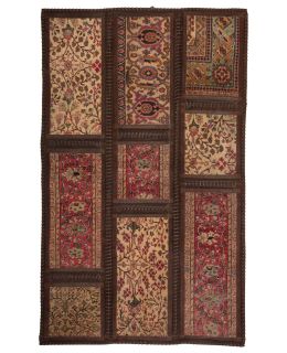 Patchwork Carpet Brown 92x151