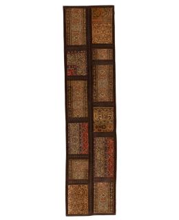 Patchwork Carpet Brown 75x308