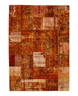 Patchwork Carpet Orange 171x242