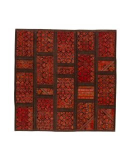 Patchwork Carpet Red 203x203