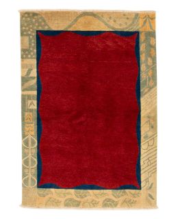 Bhutan Design Red 140x201