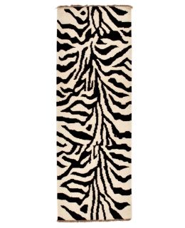 Kilim Modern White & Black 84x238